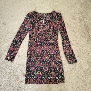 Free people deep v mini dress